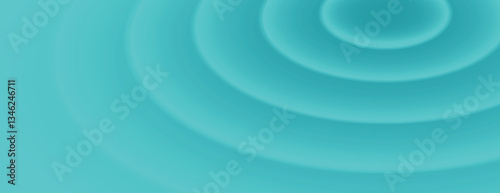 A teal background with a teal ripple effect, creating a smooth, calming texture. The background is soothing and repetitive. Circular pattern background. Teal background vector.