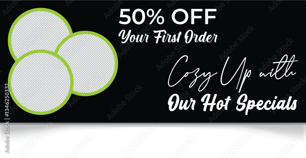 Fototapeta premium Restaurant Banner menu poster design template