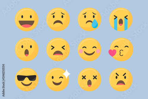 Emoticon vector set