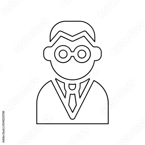 teacher icon in line style