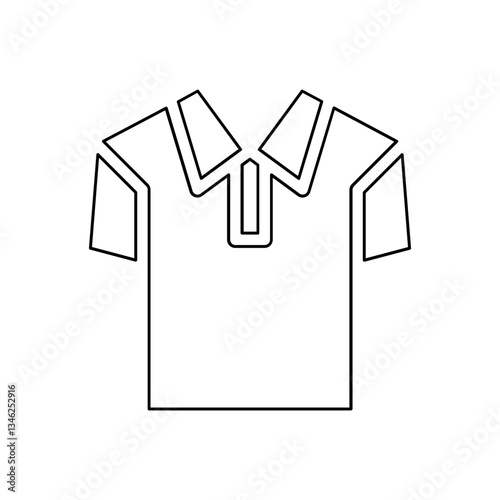 Polo shirt icon in line style