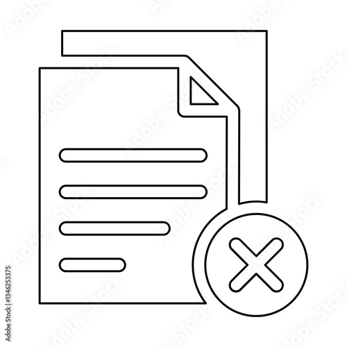 File error icon in line style