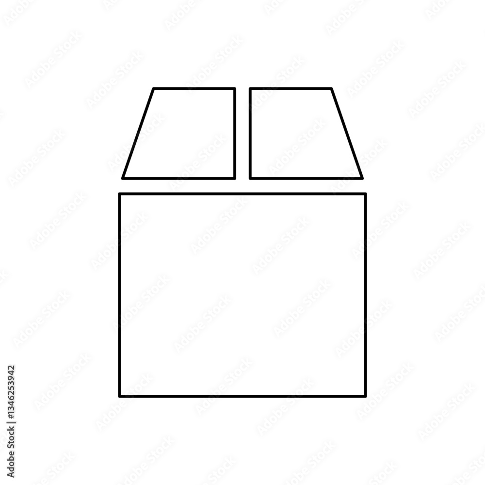 Box icon in line style Box icon in line style