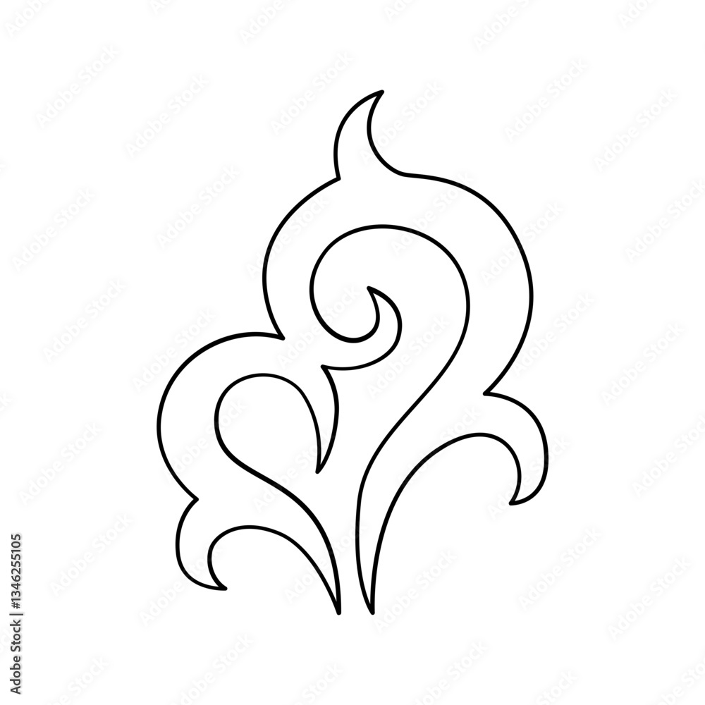 Obraz premium Flame icon in line style