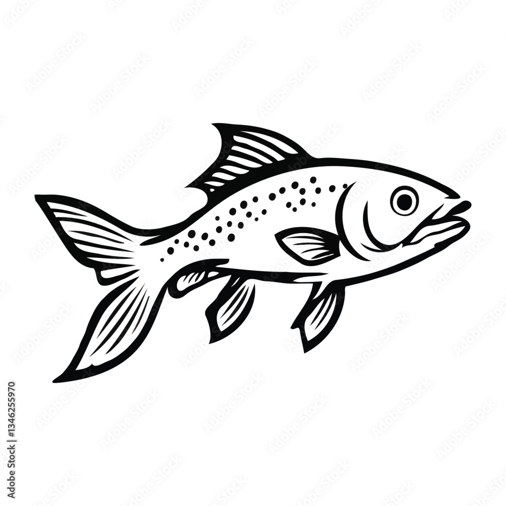 Fish vector on white background Fish vector on white background