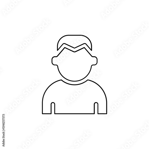 Man boxer icon in line style