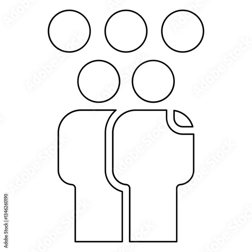 Friendship icon in line style
