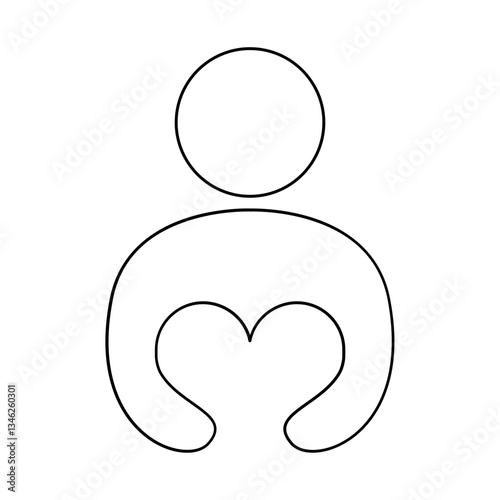 Hope icon in line style