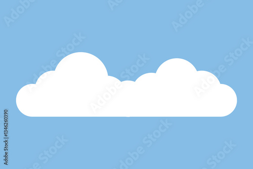 Simple fluffy cloud illustration.