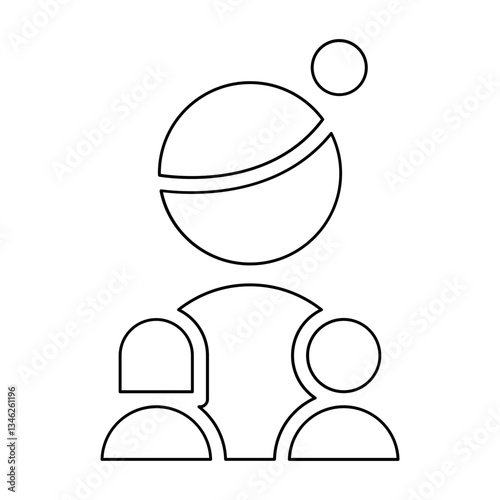 Mother icon in line style