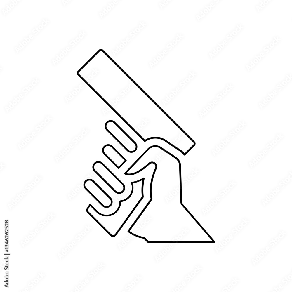 Fototapeta premium Starting gun icon in line style
