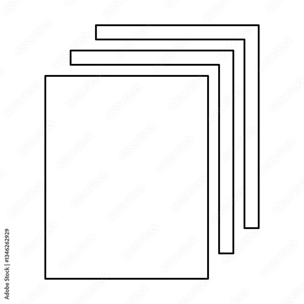 Paper icon in line style Paper icon in line style