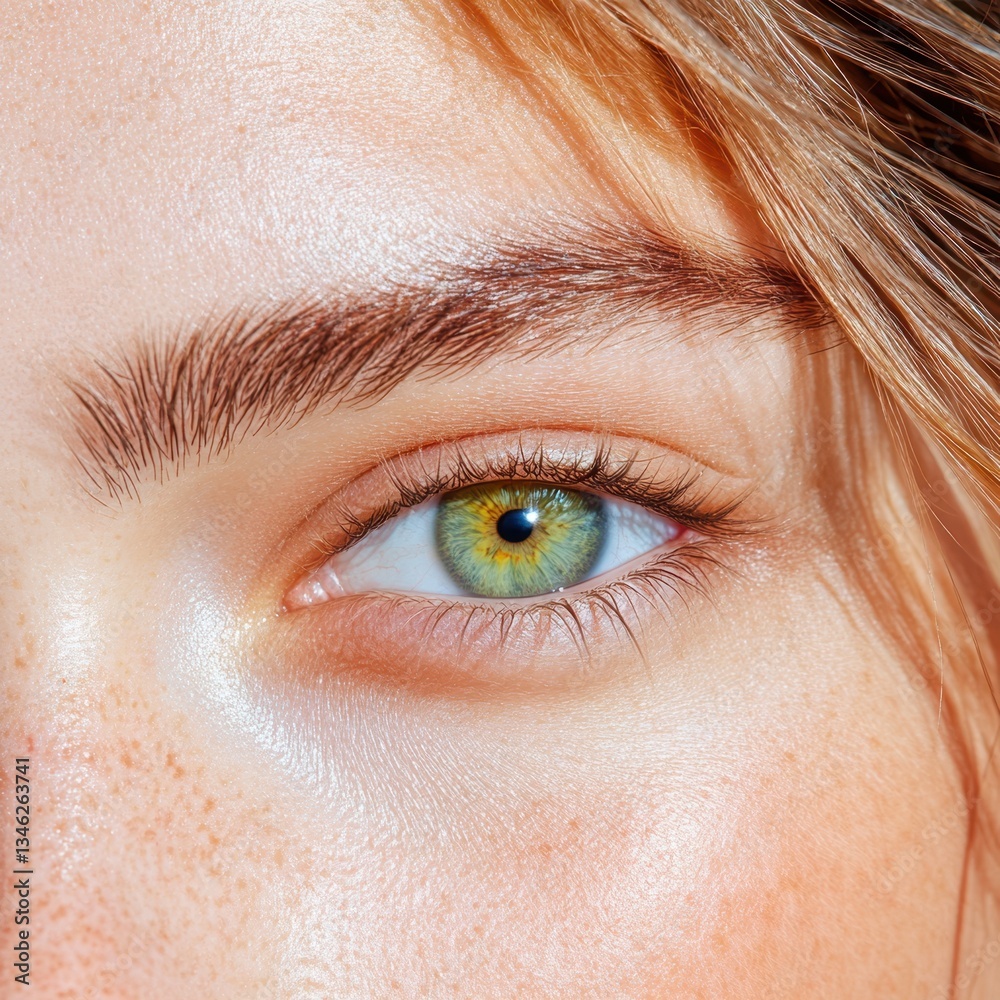 Close-up beautiful eye banner