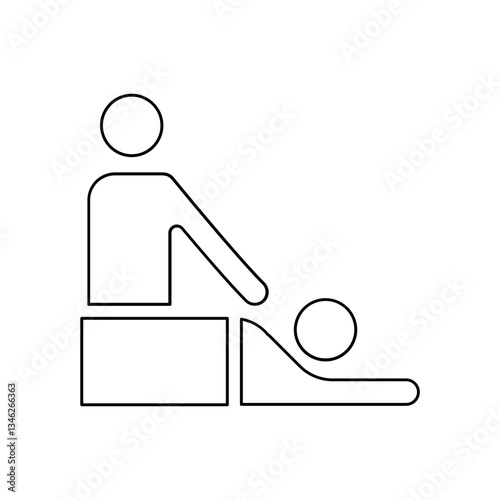 Massage icon in line style