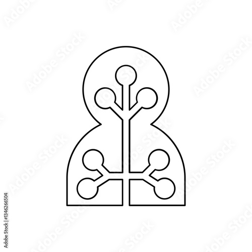Reflexology icon in line style