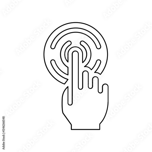 Reflexology icon in line style