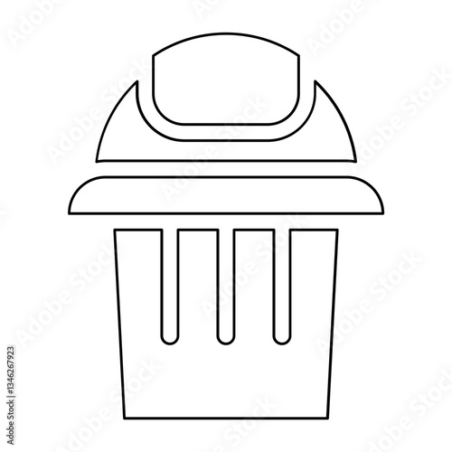 Bin icon in line style