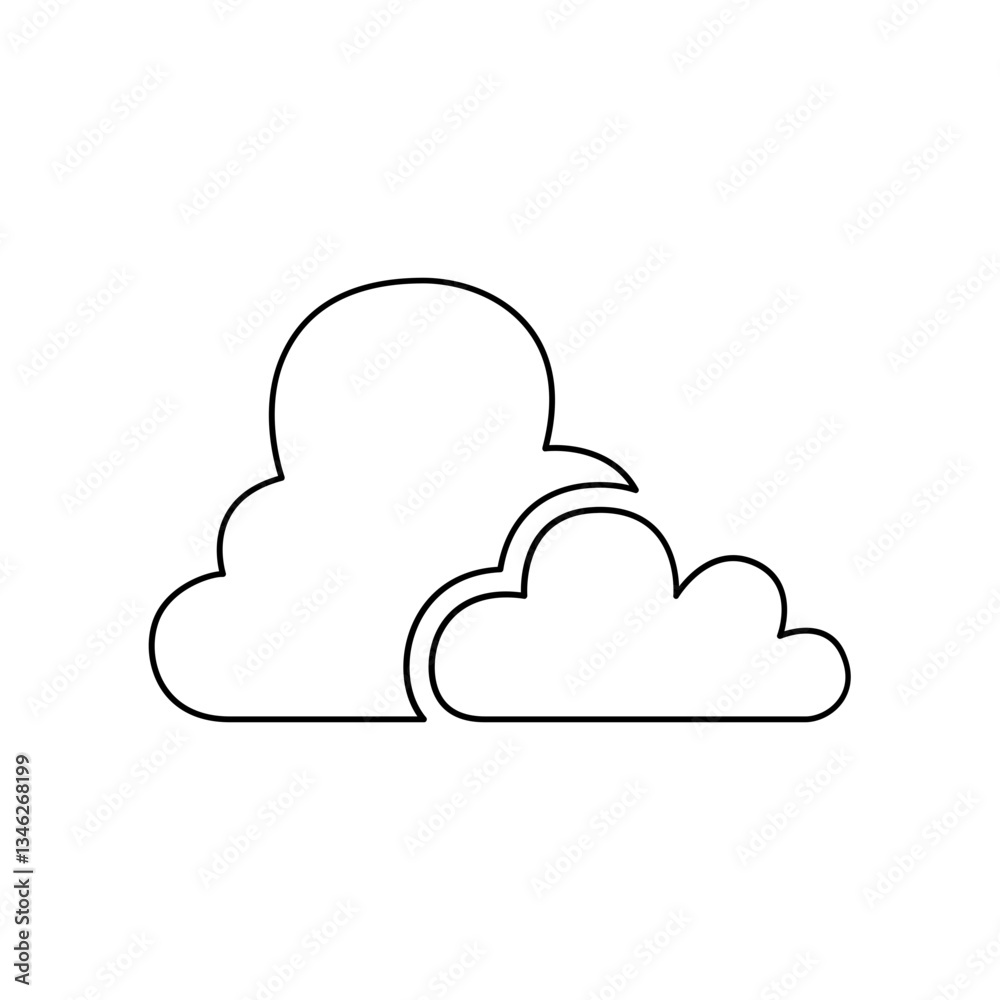 Cloud icon in line style Cloud icon in line style