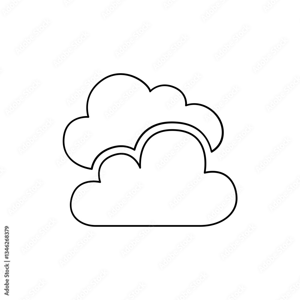 Cloud icon in line style Cloud icon in line style