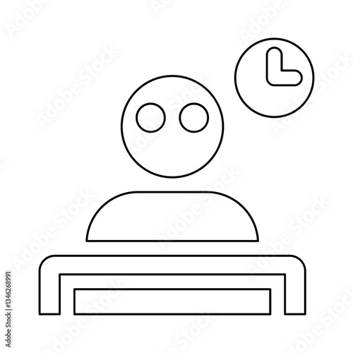 Sleepless icon in line style