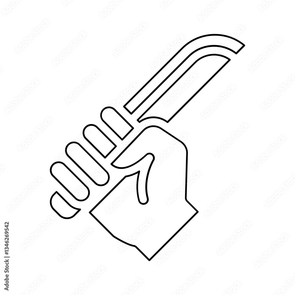 Obraz premium Knife icon in line style