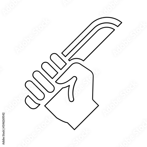 Knife icon in line style
