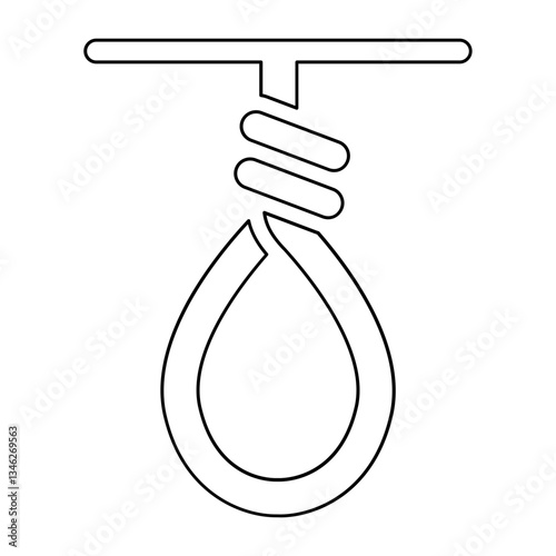 Suicide icon in line style
