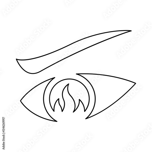 Angry icon in line style