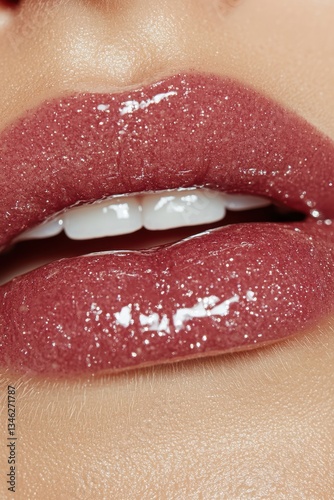Close-up beautiful lips banner