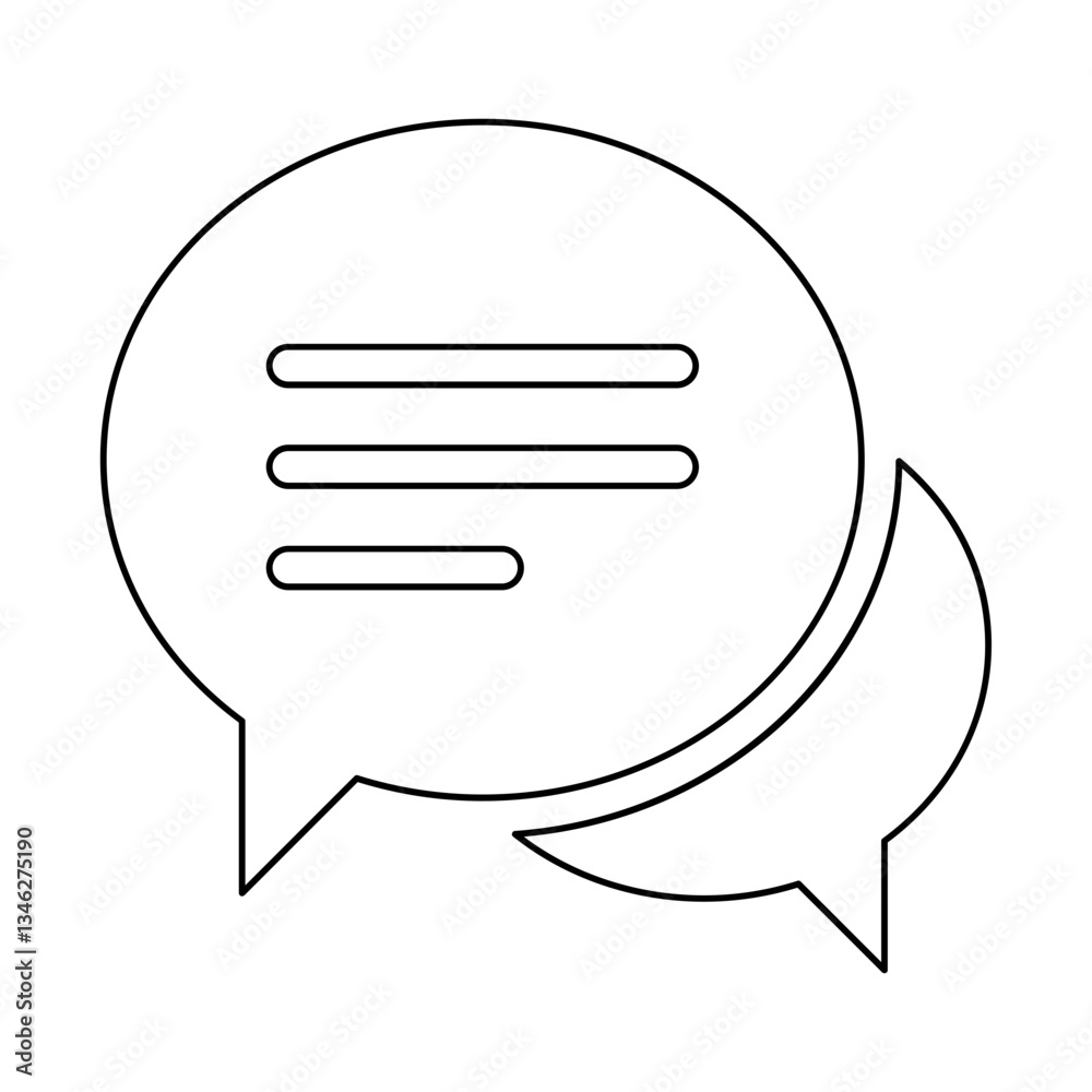 Message icon in line style Message icon in line style
