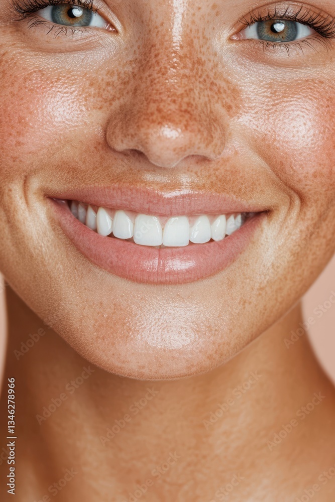 Close-up beautiful smile banner