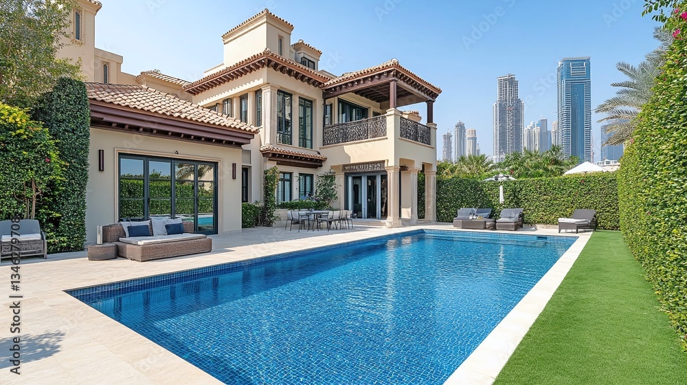 Fototapeta premium luxury swimming pool