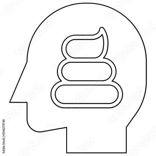 Stupid icon in line style