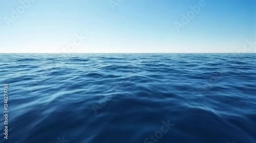 Wallpaper Mural Endless tranquil ocean surface under a clear blue sky  Torontodigital.ca