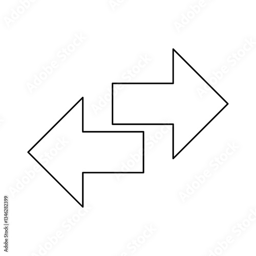 Data transfer icon in line style