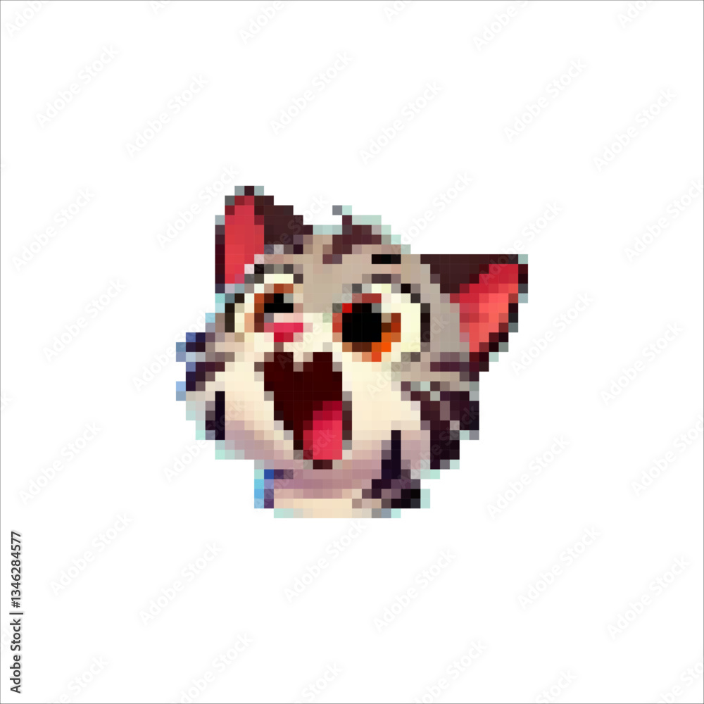 Pixel playful kittens. Little yak cats smiling cutely. Friends for a child. Retro images of kittens. Kitten icons. Pixel playful kittens. Little yak cats smiling cutely. Friends for a child. Retro images of kittens. Kitten icons.