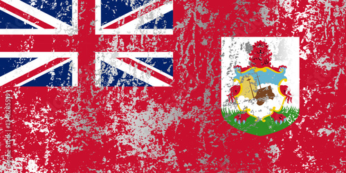Bermuda flag with grunge effect.
