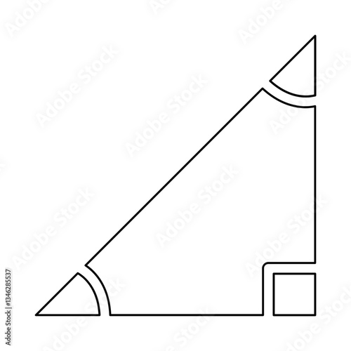 Trigonometry icon in line style