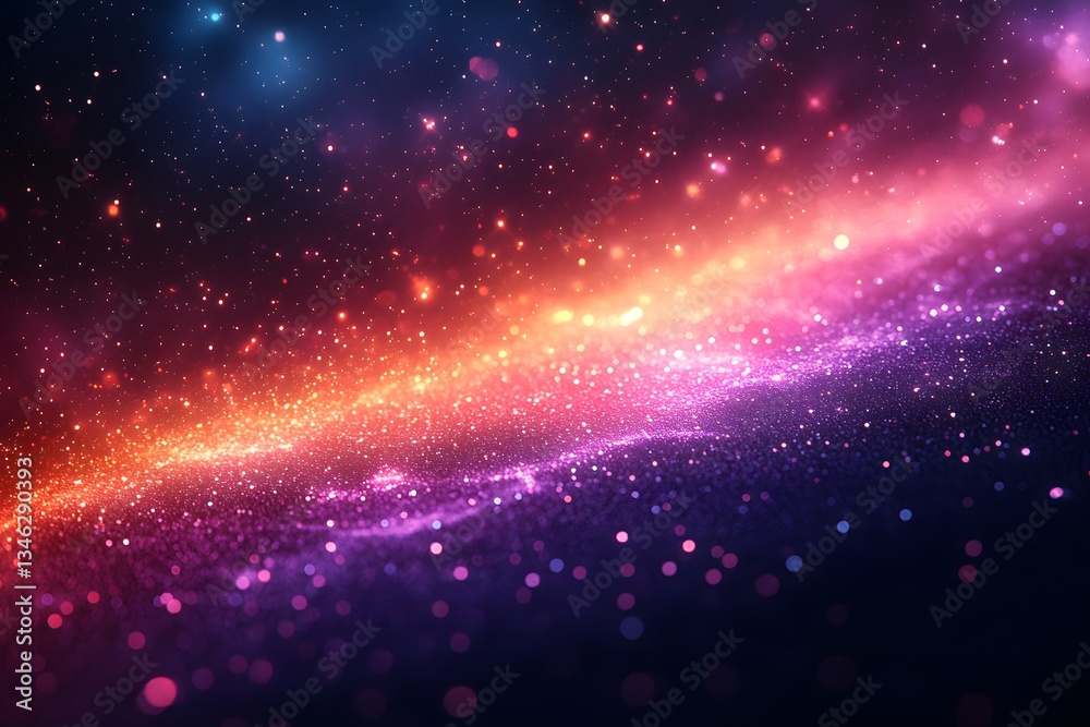 Naklejka premium Cosmic Galaxy Abstract Art Vibrant Space Nebula Design for Posters and Prints