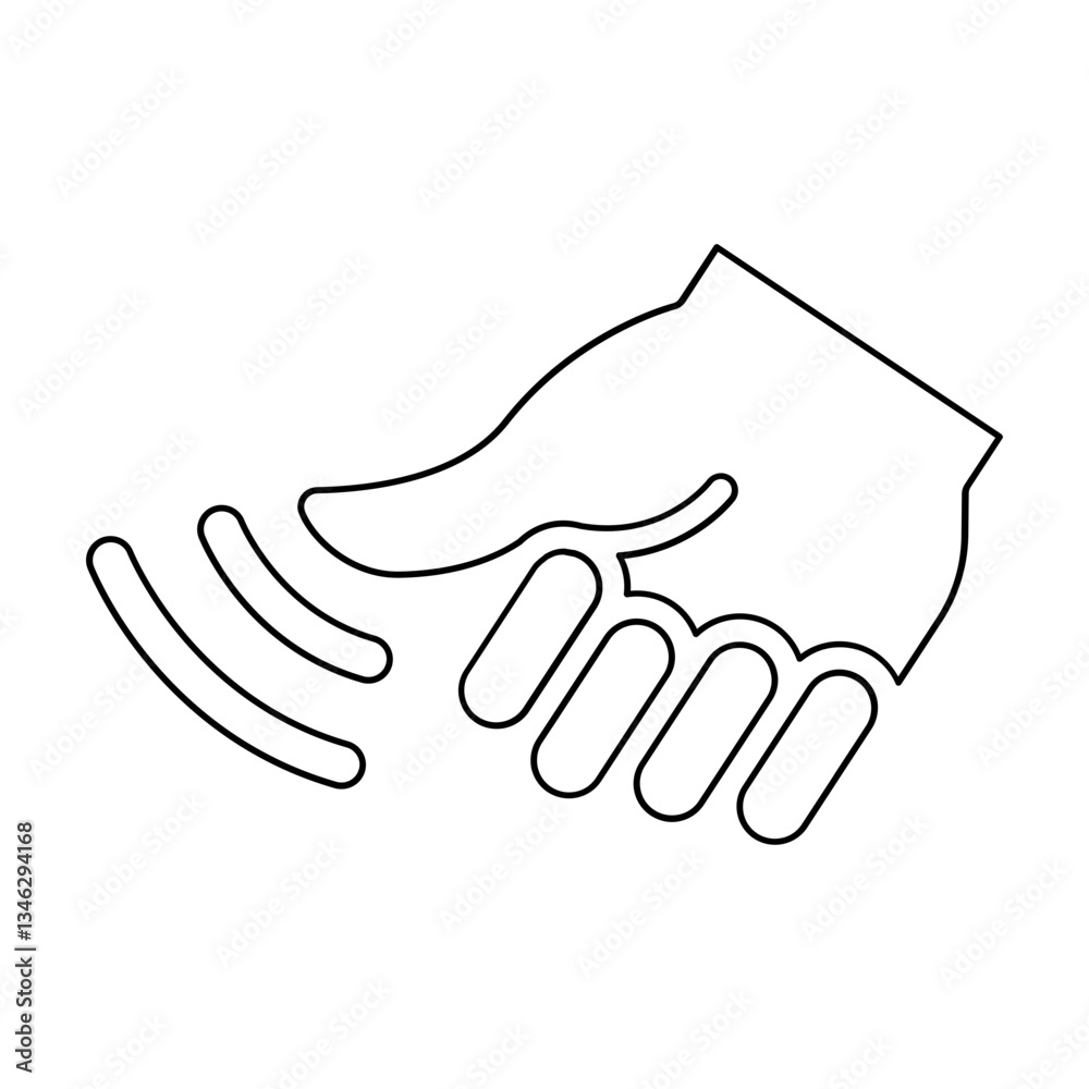 Obraz premium Reflexology icon in line style