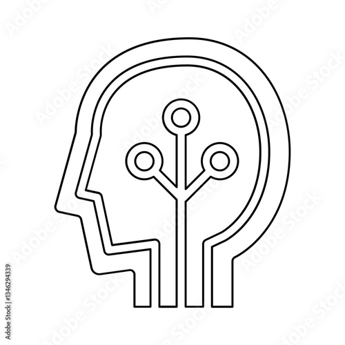 Reflexology icon in line style