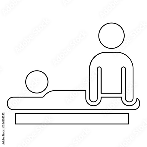 Massage icon in line style