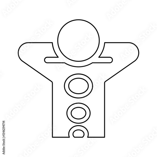 Hot rock treatment icon in line style