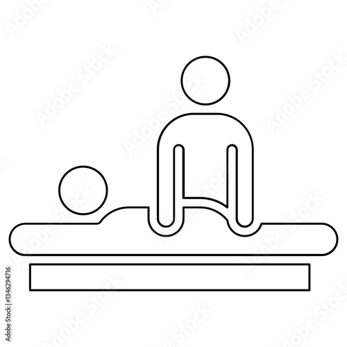 Massage icon in line style