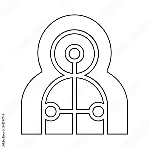 Reflexology icon in line style