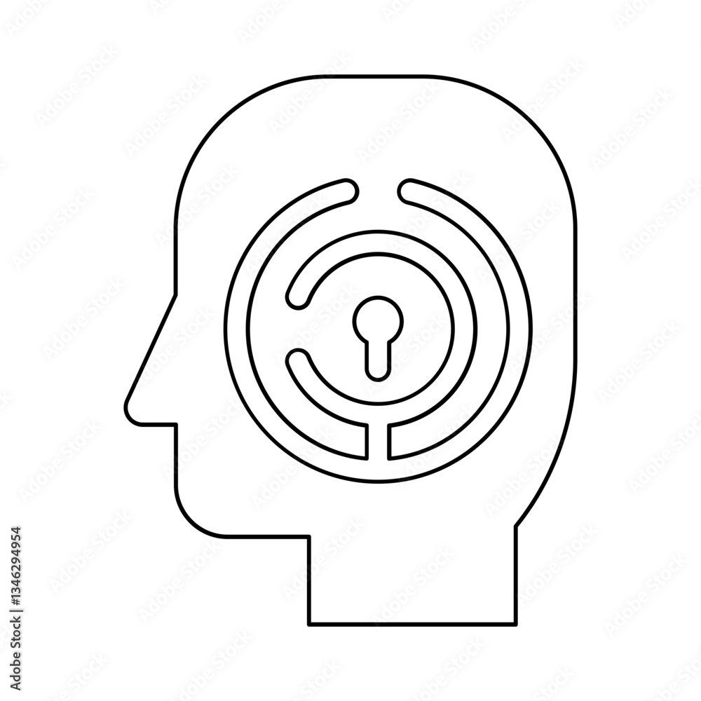 Psychology icon in line style Psychology icon in line style