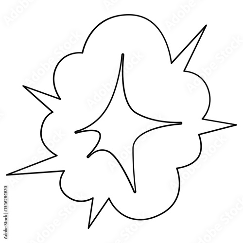 Bomb icon in line style