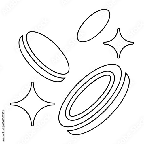 Cryptocurrency icon in line style