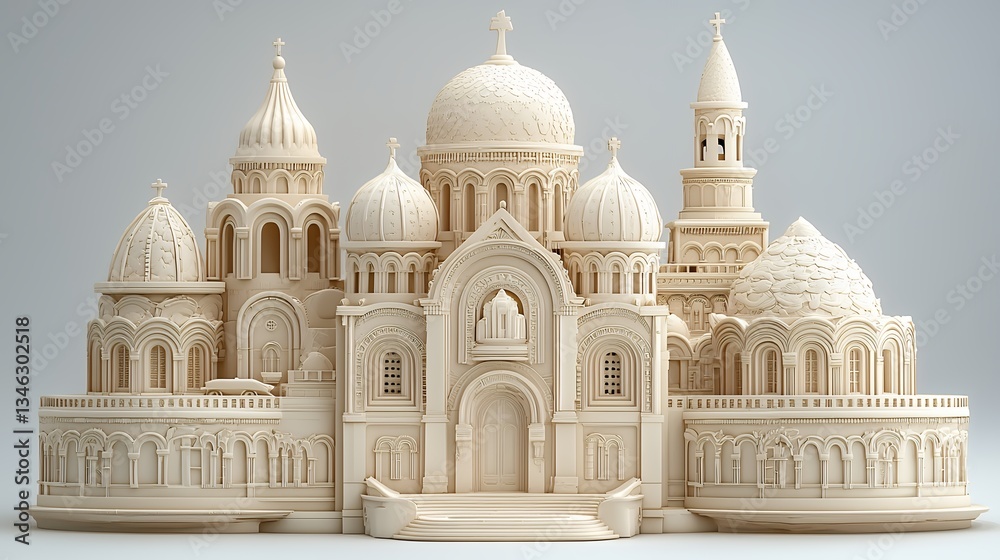 Obraz premium Pixelated Off White Cathedral Model