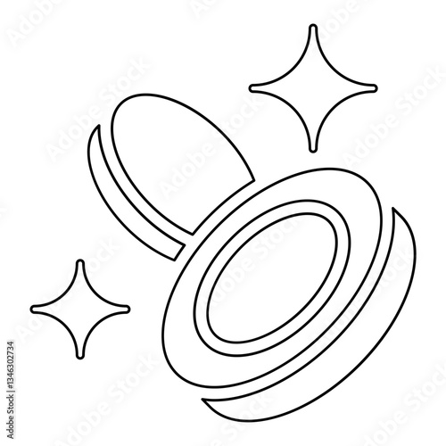 Cryptocurrency icon in line style